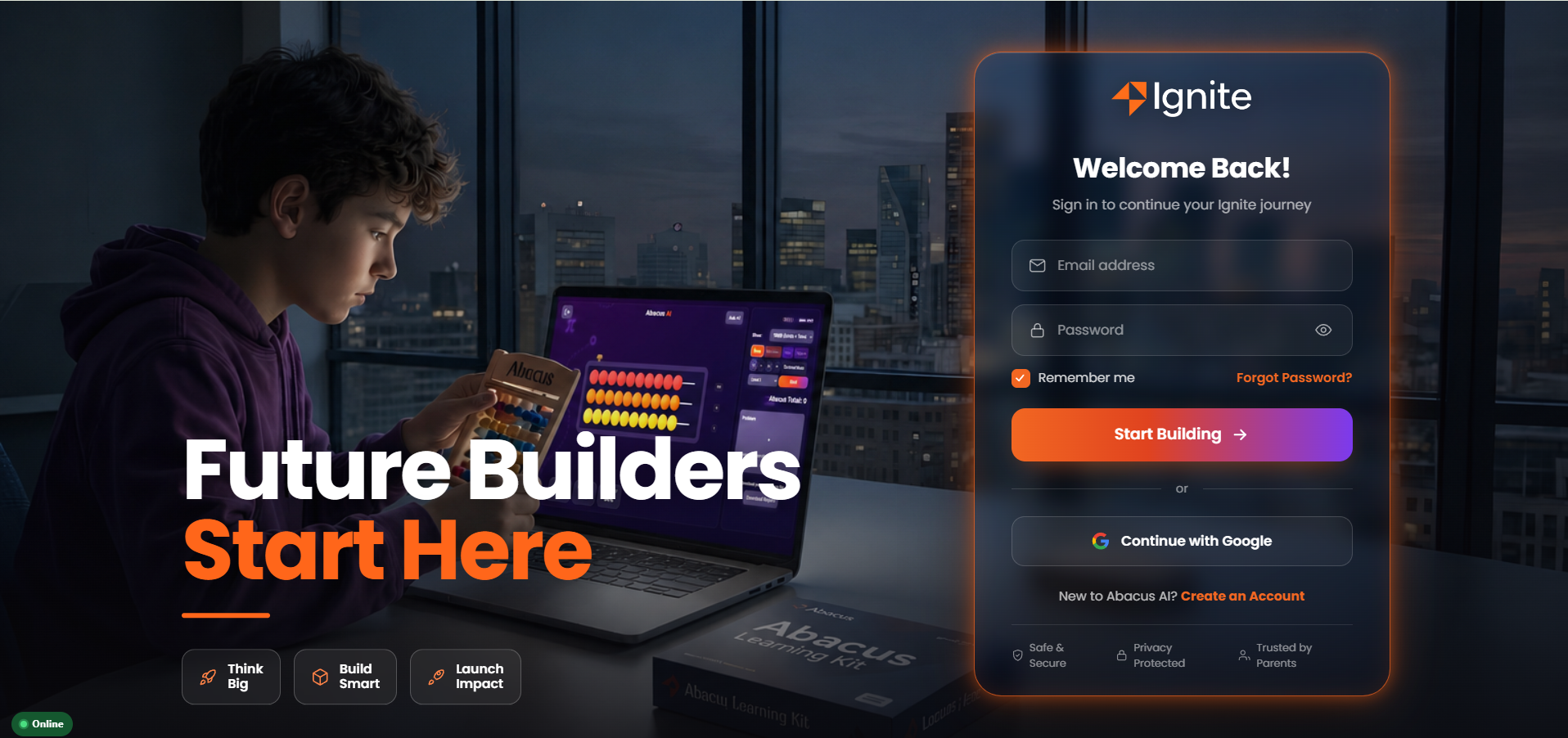 IGNITE Abacus AI interactive mental maths learning platform